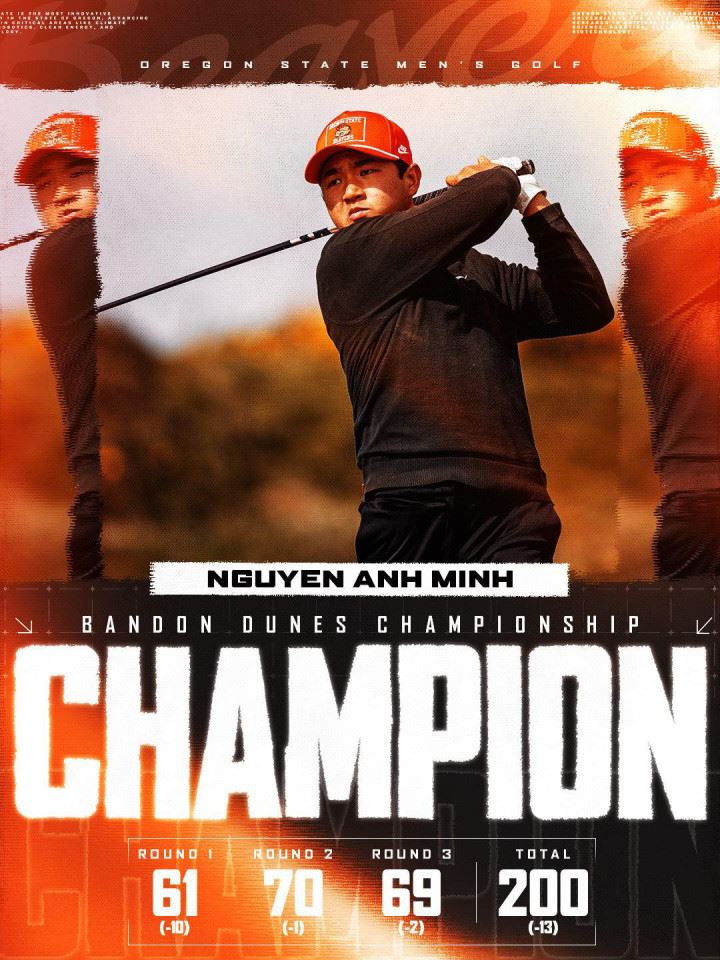 Nguyễn Anh Minh vô địch Bandon Dunes Championship 2026