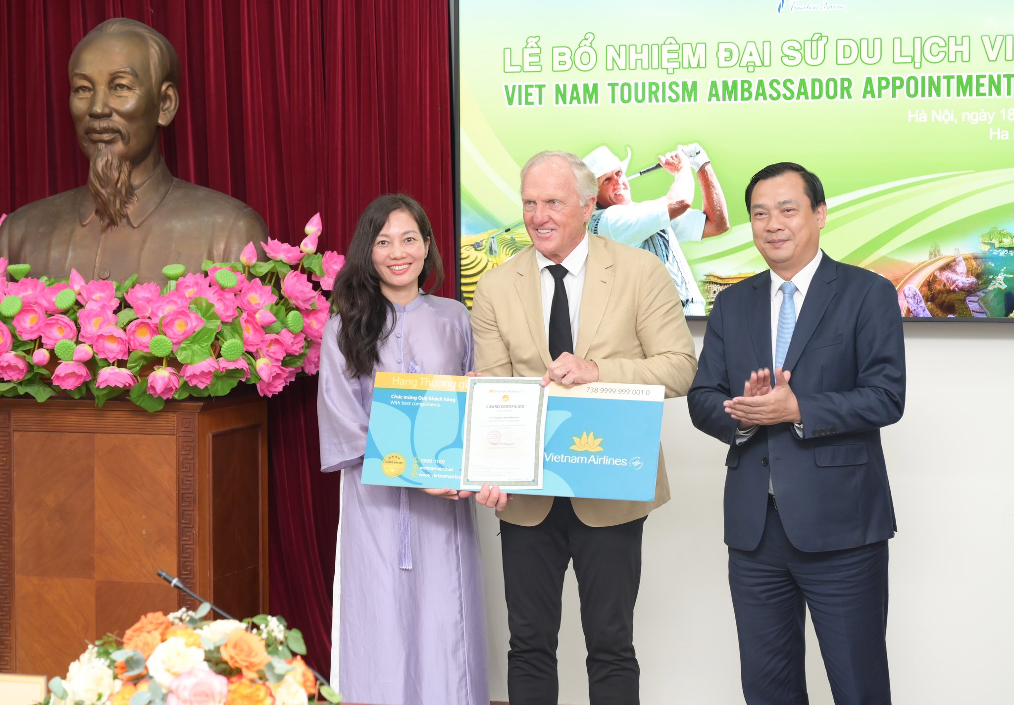 Huyền thoại golf Greg Norman được bổ nhiệm làm đại sứ du lịch Việt Nam 1 dai su du lich norman