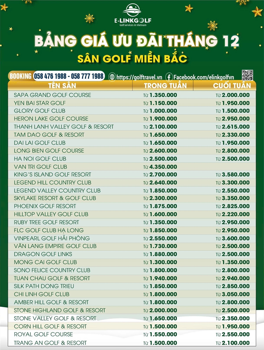 gia san golf mien bac