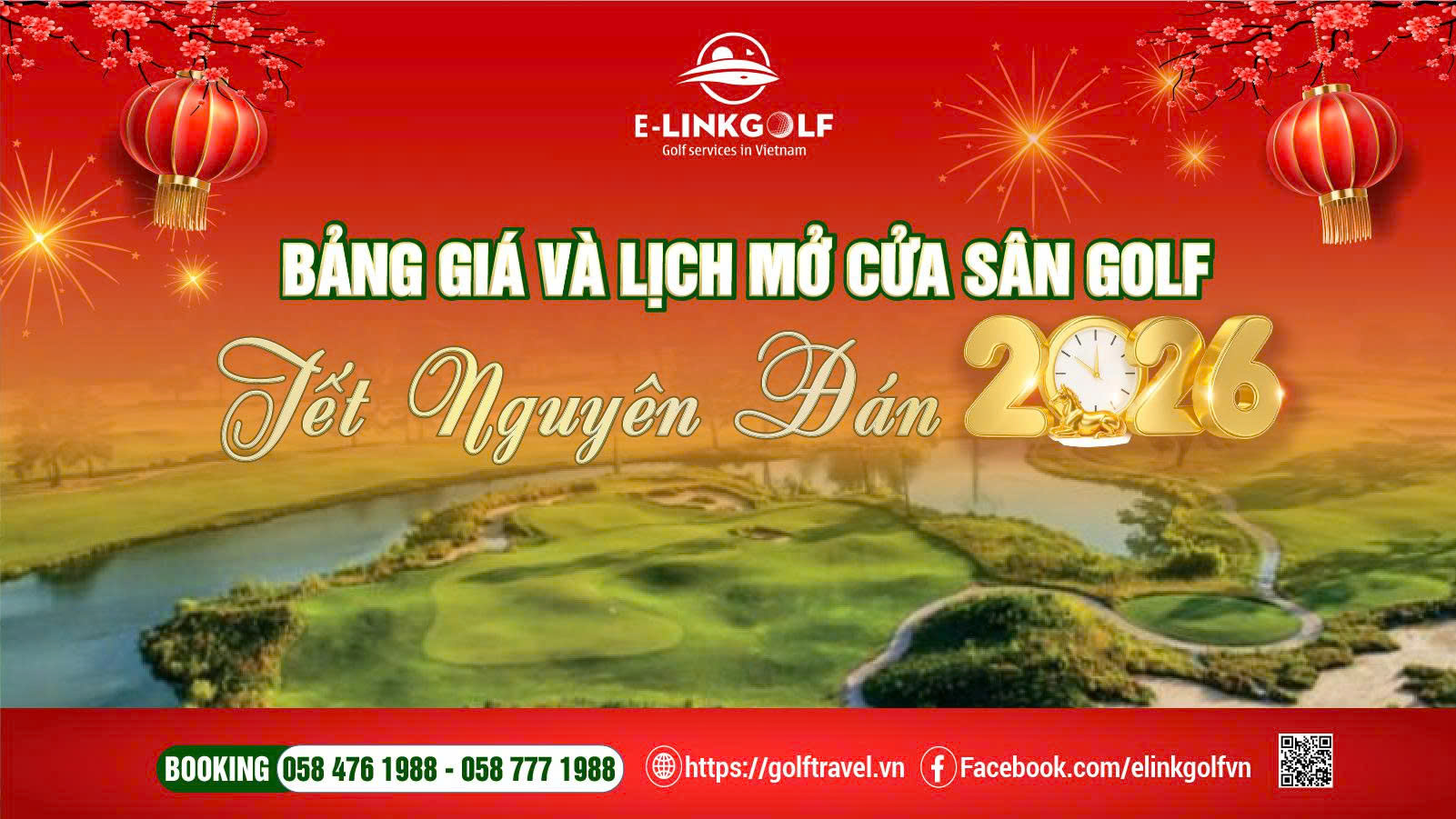bảng giá sân golf tết nguyên đán 2026