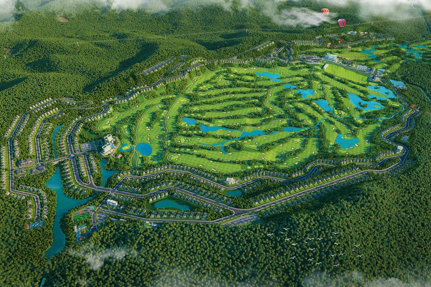 Phối cảnh dự án sân golf Silk Path Hà Tĩnh