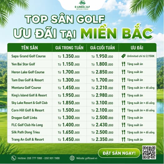 san golf mien bac gia ưu dai
