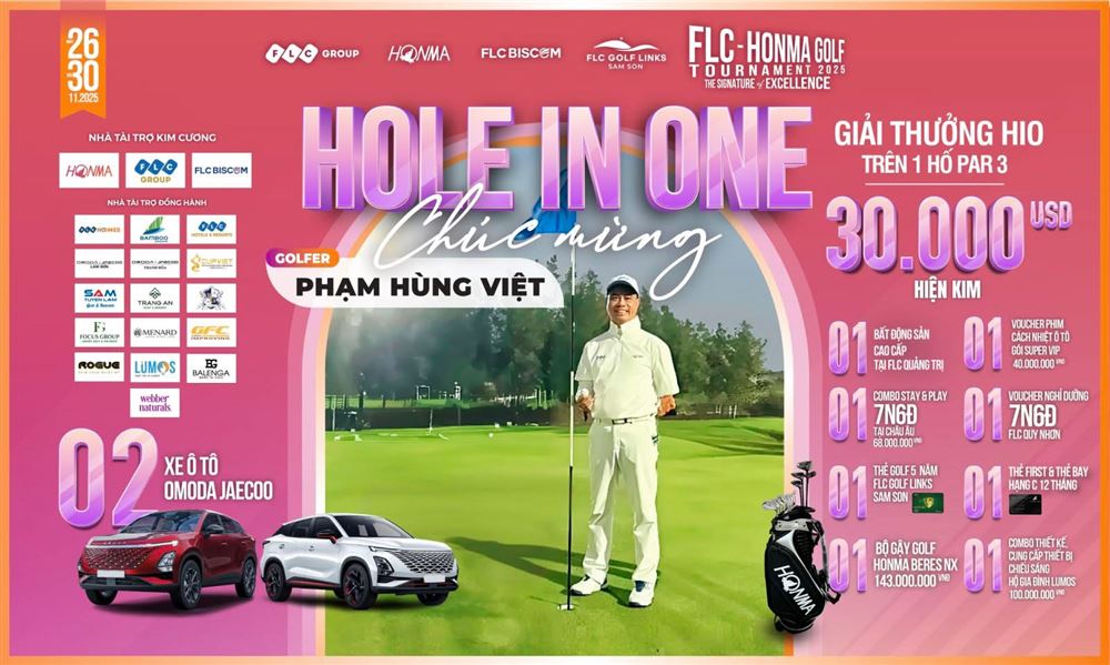 Phạm Hùng Việt dành HIO bạc tỷ tại FLC x Honma Golf Tournament 2025