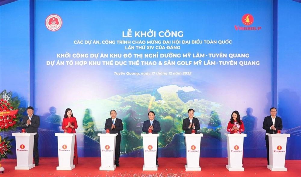 Khởi công dự án tổ hợp nghỉ dưỡng và sân golf Vingroup tại Tuyên Quang