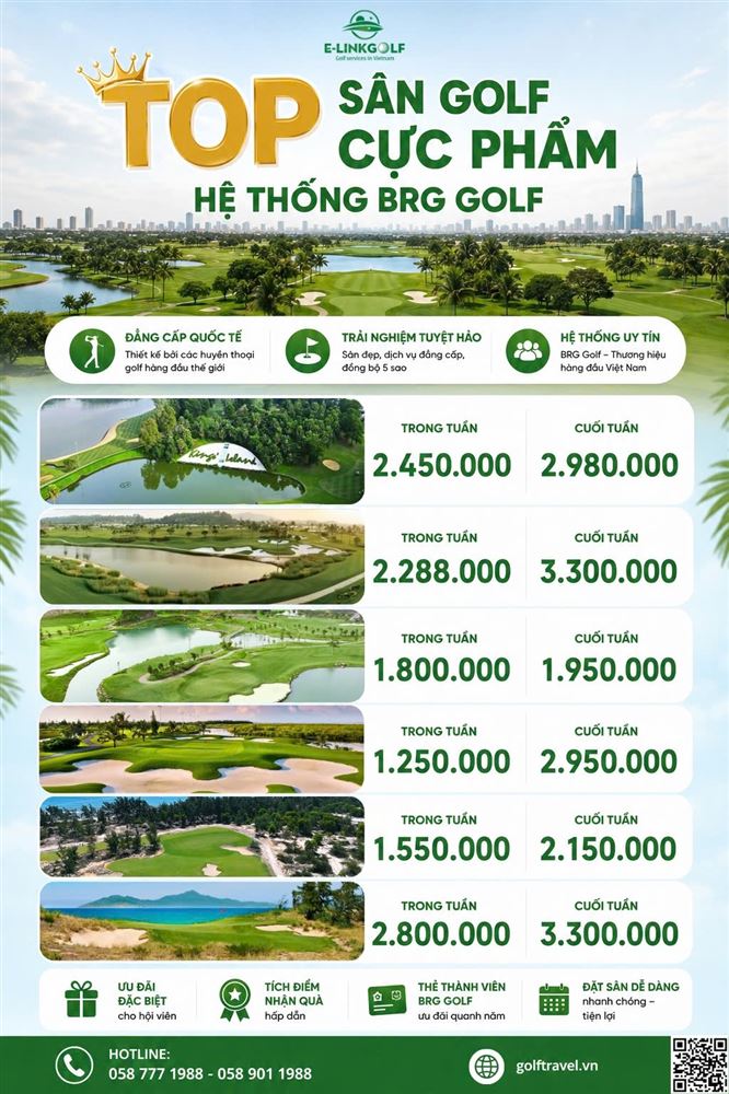 Trải nghiệm chơi golf tại hệ thống sân BRG Golf giá hấp dẫn
